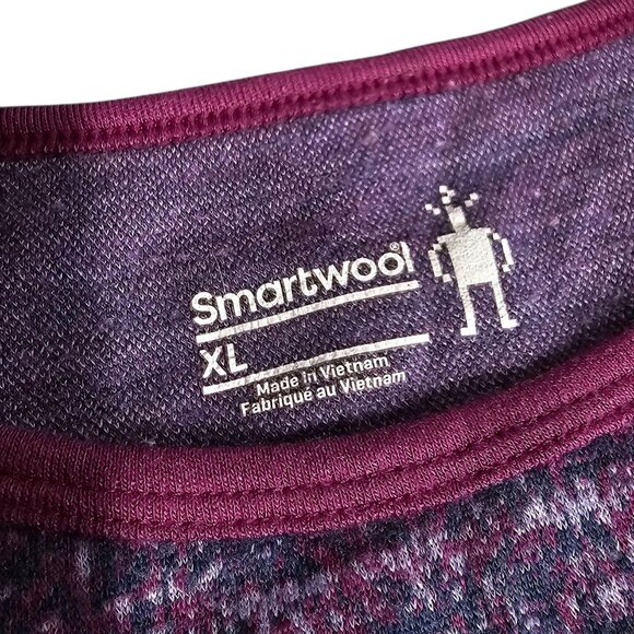 Smartwool Girls Long Sleeve Shirt, 100% Merino Wool, Purple, Baselayer, Size XL - Picture 9 of 9